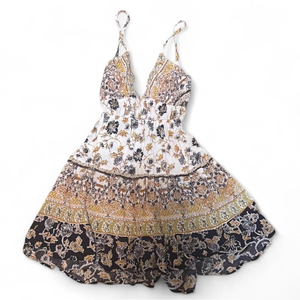 Floral Dress in Yellow, White, and Orange